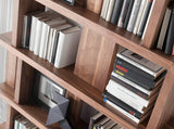 Ángel Cerdá - Bibliothèque en Bois de Noyer avec étagères irrégulières - Bibliothèque Moderne - Bibliothèque de Salon - Durable et Fonctionnelle - 120 x 23 x 195 x 195 cm