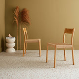 Alice's Home - Lot de 2 chaises Naturelles en Bois et Cordage. Ella. L 49.5 x P 53 x H 82cm