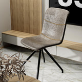 Wohenster Chaise de salle à manger pivotante à 360 ° en cuir synthétique - Design pivotant à 360 ° - Pour cuisine, salon, restaurant - Marron vintage