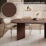 Selsey Table À Manger Ovale 90 x 204 cm, 6-10 Personnes, Noix Wisconsin