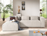 Lisa Design - Canapé d'angle Stella - Canapé 4 Places en Velours Côtelé - Style Contemporain - Fabriqué en Europe - Gauche,
