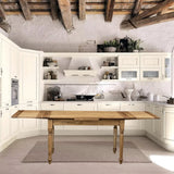 Biscottini Table à Manger Extensible 140x80x80 cm Made in Italy - Table Salle à Manger Extensible en Bois Massif - Table Bois Salle a Manger