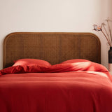 sweeek - Tête de lit en rotin foncél et cannage. L 160 x P3 x H110cm