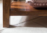 Ancona #201 Table Basse en Bois de sheesham - laqué/Brun foncé 115x60x45