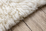 rugsx Flokati Tapis Grec en Laine, pour Le Salon, la Chambre à Coucher, la Chambre des Enfants, Couvre-lit, Couleur Naturelle, Haute qualité, Blanc 190x230 cm