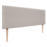 DHOME Tête de lit en Lin Naturel uni tapissée Chambre à Coucher Moderne Top Trending (Beig, 160x105cm avec Pieds (Lits 150/160))