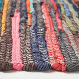HOMESCAPES Tapis Chindi en Coton recyclé, Tapis Multicolore (150 x 240 cm)