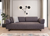 Menzzo Canapé 3 Places modulable Dossier et accoudoirs Amovibles avec 2 Coussins et Bout de canapé Agista Tissu Bleu