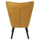 HOME DECO FACTORY, HD0365, Fauteuil de Salon Giulia Jaune, Lounge Edition, Mobilier, Assise, canapé et Fauteuil, 68x96x75 cm, Hauteur Assise 43 cm, Jaune