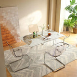 Chaise de salle à manger transparente, chaise de cuisine moderne avec siège transparent, chaises d'appoint d'appoint en acrylique avec cadre en acier chromé pour salle à manger, salon