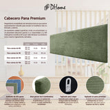 DHOME Tête de lit en Velours Côtelé uni Haute Gamme Moderne Tête de lit Capitonnée, Chambre de Luxe, Rembourrée (Vert forêt, 160cm)