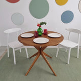Ragaba Ronde Extensible Table à Manger 90cm Jubi Bois Chêne