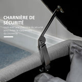 HOMCOM Banc de Rangement, Bout de lit, Coffre de Rangement en Tissu avec Pieds en Acier Noir, 101 x 38,5 x 44,5 cm, Gris