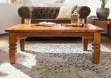 MASSIVMOEBEL24.DE Table Basse 110x60 Acacia laqué Miel Oxford #0428
