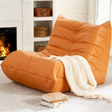 Hobestluk Pouf poire géant en mousse à mémoire de forme pour adultes, salon, chambre à coucher, dortoir, bureau (orange)