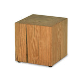 MS FACTORY Bloc de Chêne Massif - Cube en Bois - Rondin de Bois - Bout de Canapé, Colonne de Decoration, Support en Bois, Table Basse Bois, Piédestal pour Fleurs, Table de Chevet - 35 x 35 x 100 cm