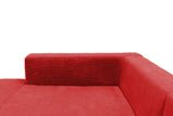 DOMO. collection Modica Canapé d'angle Moderne en Forme de L sans Sol - 244 x 173 x 83 cm (l x p x h) - Rouge