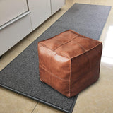 Baoblaze Housse de Pouf Marocain Non Rembourrée - Couverture de Pouf en Cuir PU Imperméable, pour Rangement et Déco Salon, Style Bohème, Siège de Sol et Repose-Pieds pour Chambre