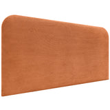 DHOME Tête de Lit Rembourrée Lisse et Courbée 70cm en Velours Côtelé Premium pour Mur Acoustiques Absorbantes Tête de Lit pour Chambre (Orange, 140cm)