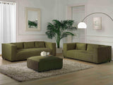 Lisa Design - Stella - canapé Fixe 3 Places - en Velours côtelé - Style Contemporain, Vert