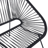 Banc Moderne Spaghetti pour Extérieur Dossier et Siège Ajouré en Polyrotin Acapulco