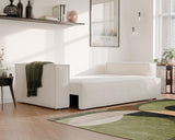 GREKPOL Sofa 240x105 cm - Canapé 3 Places Bouclé Côtelé - Beige Canapé Convertible 3 Places avec Dossier rembourré