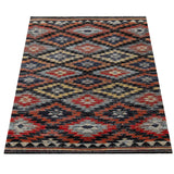 Paco Home Tapis Intérieur Et Extérieur Zigzag Rouge Orange Noir, Dimension:240x340 cm