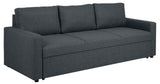 AC Design Furniture Richard 3 Places, Tissu, Gris foncé, H: 84 x B: 219 x T: 86 cm