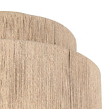 Trio Leuchten Plafonnier SMILLA 666800136, métal beige, abat-jour jute naturel, excl. 1x E27