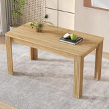 Merax Table à Manger en Bois, Table de Salle à Manger rectangulaire, Table de Cuisine Moderne pour Salon et Salle à Manger, 117 x 68 x 75 cm, chêne