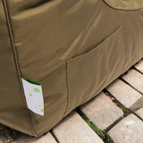 Ecopuf - Master Polyester Canapé Pouf Outdoor Chaise Longue - Pouf Fauteuil avec Pochette de Rangement et Poignée - Fauteuil Relax Salon - 115x65x60cm, Tabac Nc19
