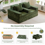 MAXYOYO Canapé-Lit Pliant, Méridienne en Velours Côtelé, Sofa Convertible avec Porte-Gobelet et Coussin, Canapé-Lit de Compression pour Salon, Chambre ou Chambre d'amis