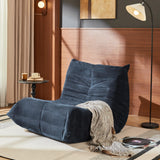 XOFUGEM Pouf poire pour adultes, en mousse à mémoire de forme haute densité confortable, pour salon, chambre à coucher, lecture et télévision (bleu)