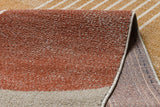 rugsx Tapis Fusion 0810 Tapis géométrique Moderne en Crème & Terracotta - Salon, Salle à Manger, Grandes pièces 160x220 cm