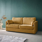 sweeek - Canapé 2 Places déhoussable Tissu Ocre L 198 x P 88 x H 85cm - Neo