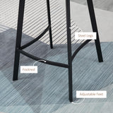 HOMCOM Bar Stools Set of 2, PU Leather Kitchen Stools, Upholstered Breakfast Bar Chairs with Backrest, Steel Legs for Home, Dining Room, Brown (tabourets de Cuisine en Cuir PU, chaises de Bar