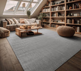 Tapis Intérieur Et Extérieur Balcon Terrasse Tapis Cuisine Monochrome Moucheté, Dimension:200x280 cm, Couleur:Gris