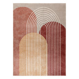 rugsx Tapis Fusion 0810 Tapis géométrique Moderne en Crème & Terracotta - Salon, Salle à Manger, Grandes pièces 160x220 cm