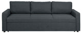 AC Design Furniture Richard 3 Places, Tissu, Gris foncé, H: 84 x B: 219 x T: 86 cm