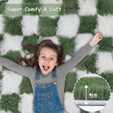 Cekene Grands Tapis Salon Vert 200x300cm Tapis Ultra Doux Lavables pour Chambre Shaggy Moelleux Antidérapants Tapis de Sol pour Salon Enfants Salle de Jeux Dortoir