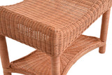 Krines Home Tabouret en rotin - Tabouret incurvé - En rotin véritable (terre cuite)