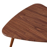 Oviala Table Basse Triangulaire en MDF Bois foncé