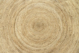 HAMID - Tapis Jute Naturel, Jute Alhambra Rond, Tressé à la Main, Tapis 100% Fibre de Jute pour Salon, Chambre, Décoration, (200x200cm)