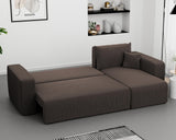 GREKPOL Canapé d'angle Convertible 145x248 à Gauche ou à Droite - Canapé 3 Places Convertible - Canapé avec Espace de Rangement - Canapé Lit - Canapé Convertible - Sofa Marron
