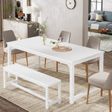 Tribesigns Table de salle à manger industrielle rectangulaire 180 x 80 cm, pour 6 à 8 personnes, en bois et métal, avec pieds en métal