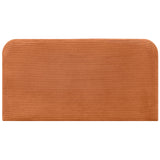 DHOME Tête de Lit Rembourrée Lisse et Courbée 70cm en Velours Côtelé Premium pour Mur Acoustiques Absorbantes Tête de Lit pour Chambre (Orange, 140cm)