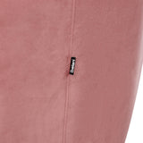 Canapé en Velours Courbé Glamour Rose Pastel à 3 Places Pieds Dorés Brillants Savar