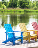 Chaise Basse Fauteuil de Jardin Effet Bois Bleu avec Accoudoirs et Dossier Confortable Matières Résitantes pour Terrasse Rustique et Campagne Beliani