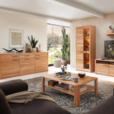 Stella Trading Nature One cœur de hêtre partiellement Massif certifié FSC – Table Basse de qualité supérieure avec étagère pour Votre Salon, Bois d'ingénierie, Couchtisch