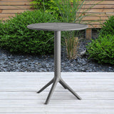 CLP Table Lacota Ø 60 cm I Table de Jardin résistante aux intempéries et aux UV I Table Ronde de Balcon en polypropylène Durable, Couleur:Anthracite